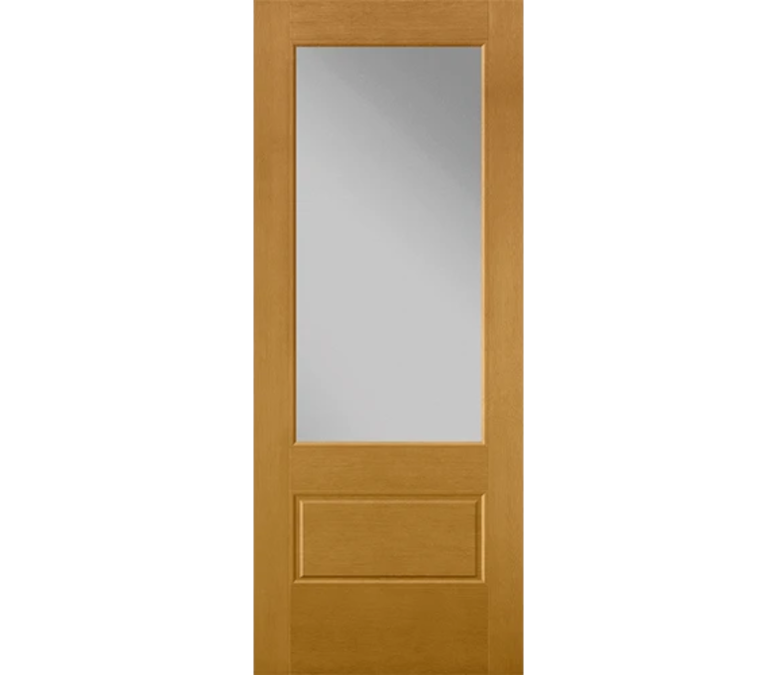 Lincoln 3 Quaters Light Fiberglass Entry Door