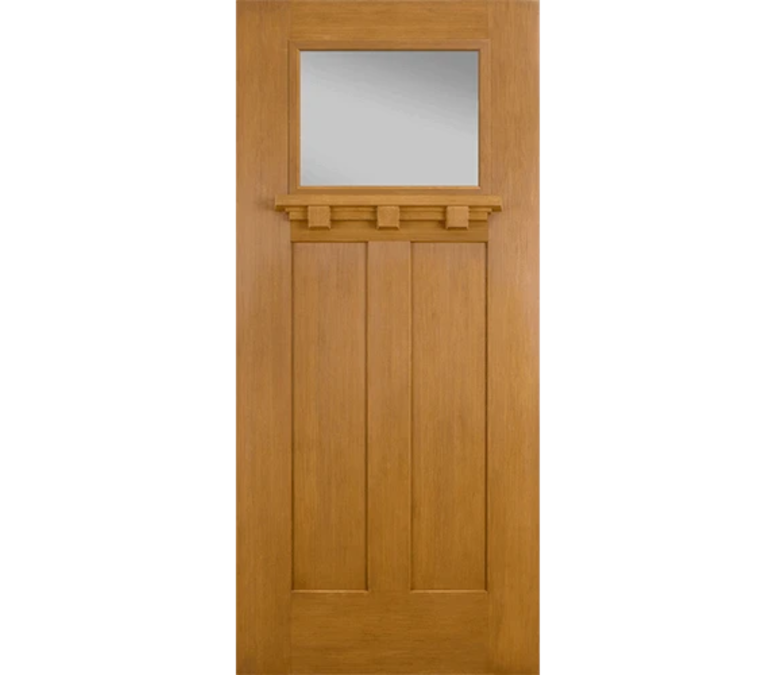 Lincoln Craftsman Light Fiberglass Entry Door