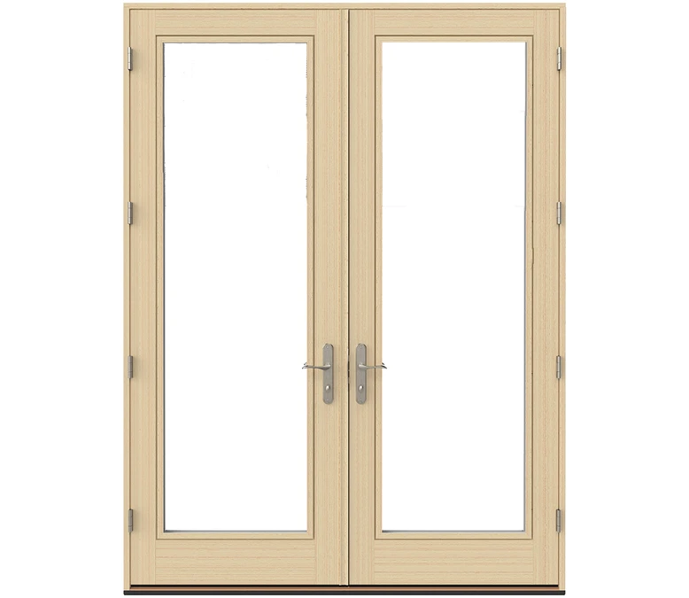 Lincoln Pella Lifestyle Series Wood Double Hinged Patio Doors